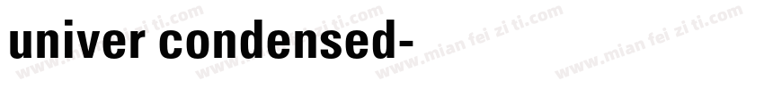 univer condensed字体转换